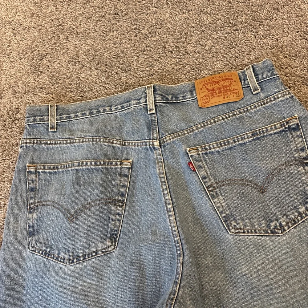 Vintage Levis Jeans Mens 40x30 Blue Denim 505 Straight Leg Paper Tag 2001 Farm